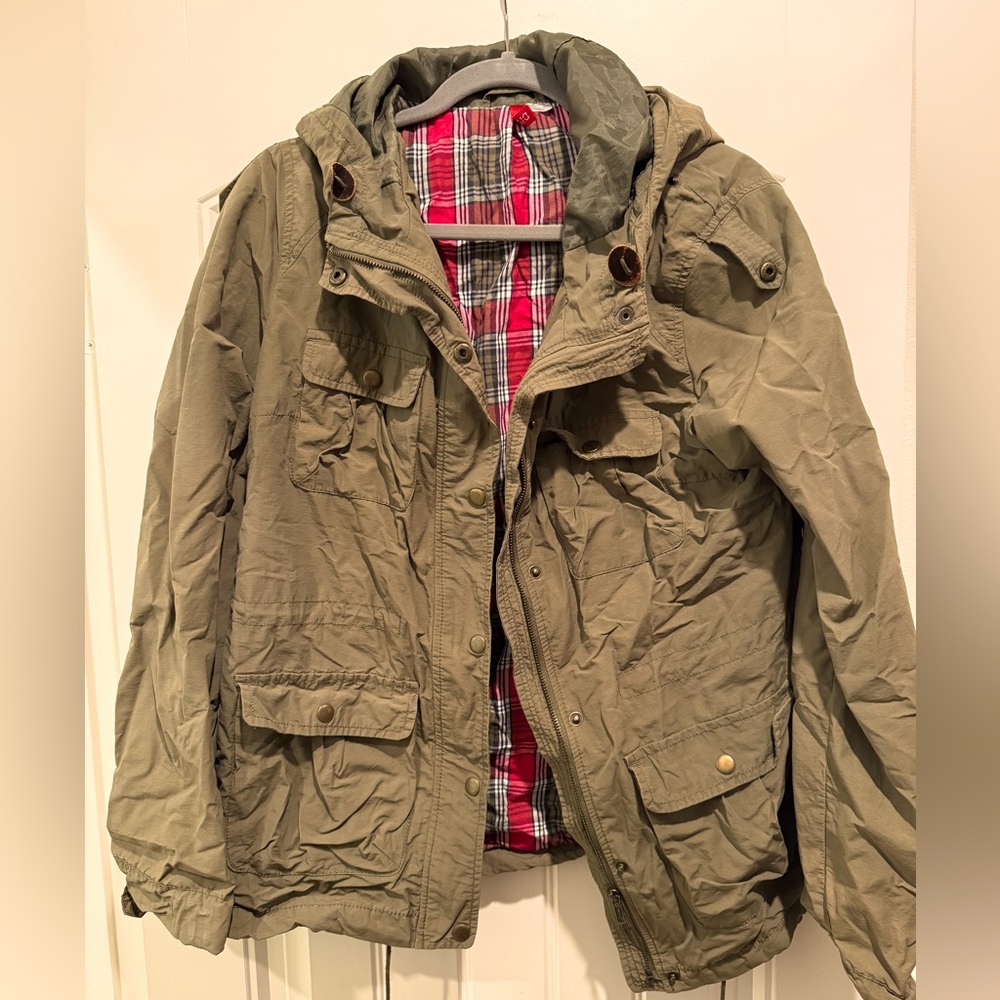 Divided by H&M green zipper utility jacket (12)